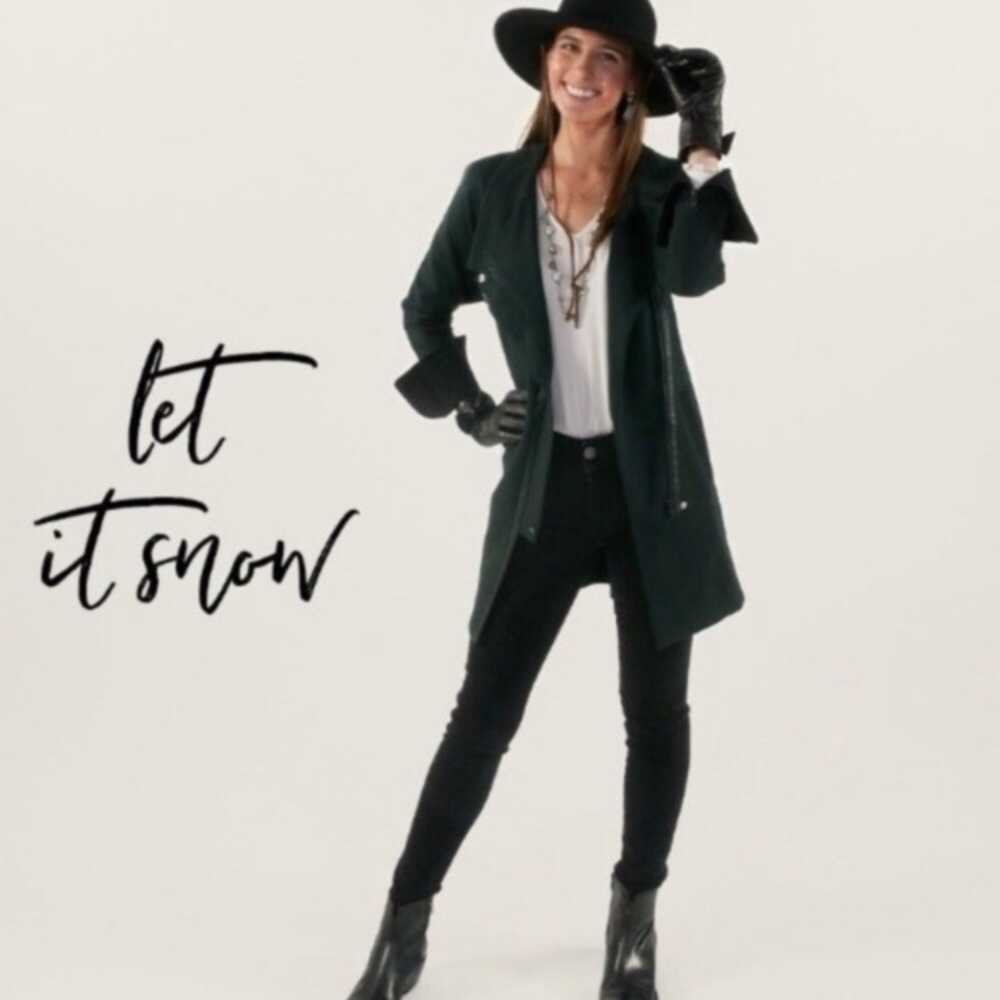 CAbi Renaissance Coat Green Black Small 3725 - Picture 3 of 16